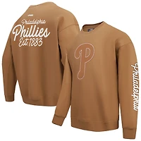 Sweat-shirt à épaules tombantes Paint The City pour homme Pro Standard Brown Philadelphia Phillies