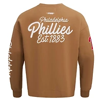 Sweat-shirt à épaules tombantes Paint The City pour homme Pro Standard Brown Philadelphia Phillies