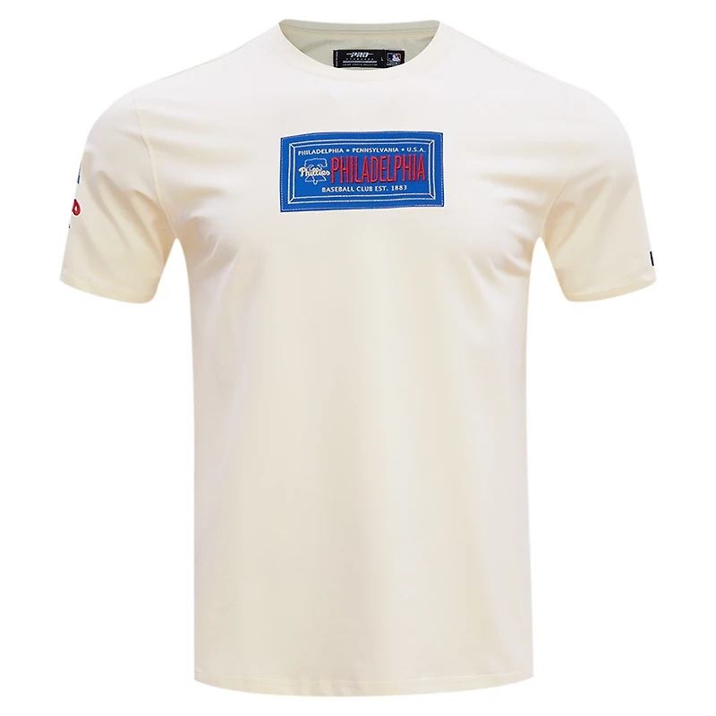T-shirt avec badge de membre du club des Phillies Philadelphie Pro Standard crème pour hommes