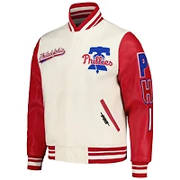 Veste Varity à fermeture éclair complète en laine Pro Standard des Phillies de Philadelphie Script Tail pour hommes