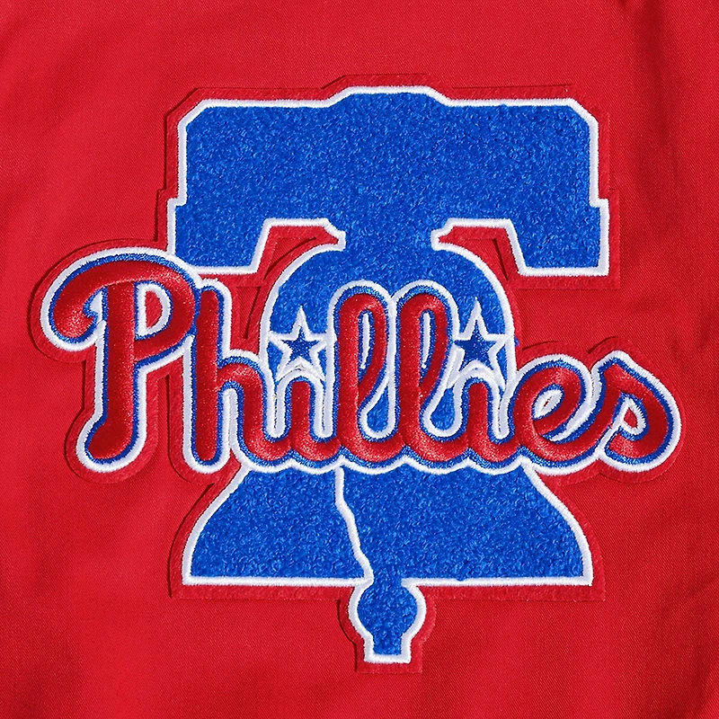 Veste à fermeture éclair intégrale en sergé Pro Standard pour hommes des Phillies de Philadelphie, rouge