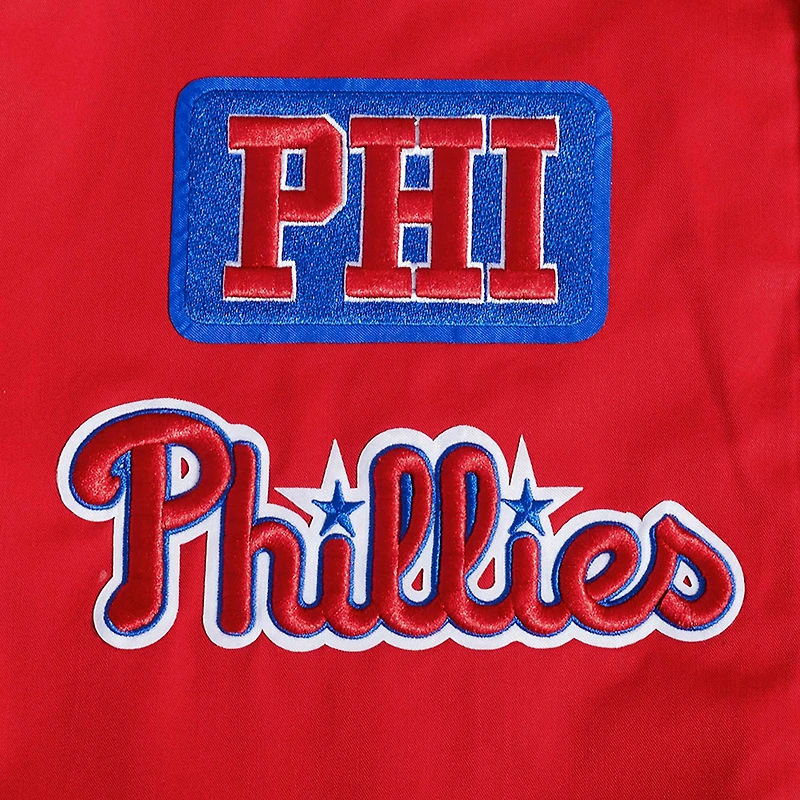 Veste à fermeture éclair intégrale en sergé Pro Standard pour hommes des Phillies de Philadelphie, rouge
