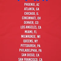 T-shirt surdimensionné Pro Standard rouge des Phillies de Philadelphie pour hommes City Tour