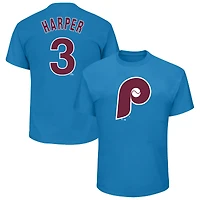 Men's Fanatics Bryce Harper Red Philadelphia Phillies Big & Tall Name Number T-Shirt