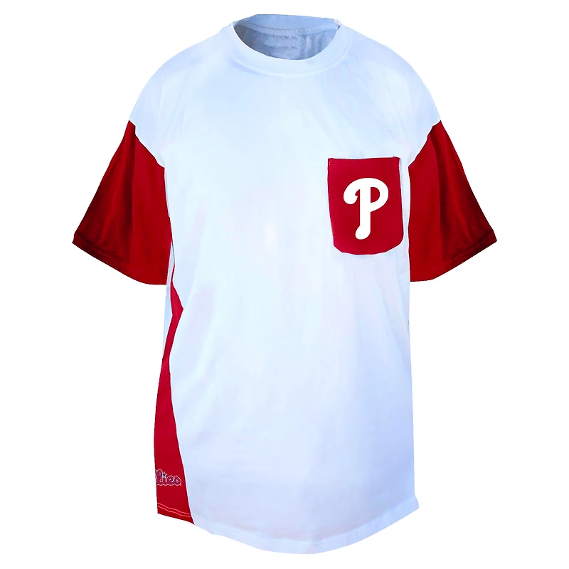 Profil masculin Bryce Harper T-shirt blanc/rouge Philadelphia Phillies grandes tailles avec nom et numéro du joueur