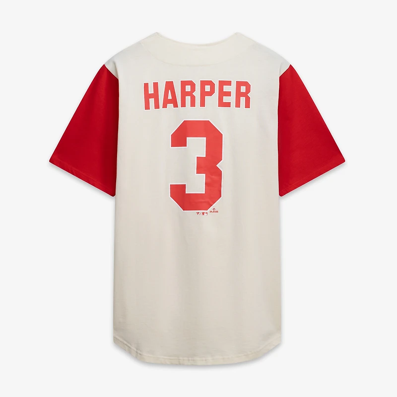 Men's Profile Cream/Red Philadelphia Phillies Big & Tall Two-Color Fashion Jersey