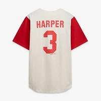Men's Profile Cream/Red Philadelphia Phillies Big & Tall Two-Color Fashion Jersey