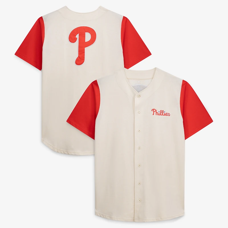 Men's Profile Cream Philadelphia Phillies Big & Tall Full-Button Jersey