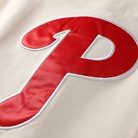 Maillot à boutons pour homme, couleur crème, des Phillies de Philadelphie, grandes tailles