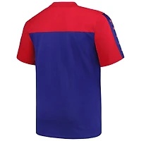 T-shirt en tricot à empiècement Big & Tall Phillies de Philadelphie rouge/royal Profile pour homme