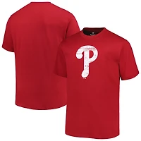 T-shirt rouge avec logo principal des Phillies de Philadelphie pour hommes, grand et
