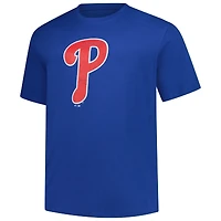 Men's Profile Royal Philadelphia Phillies Big & Tall Weathered Logo T-Shirt