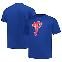 Men's Profile Royal Philadelphia Phillies Big & Tall Weathered Logo T-Shirt