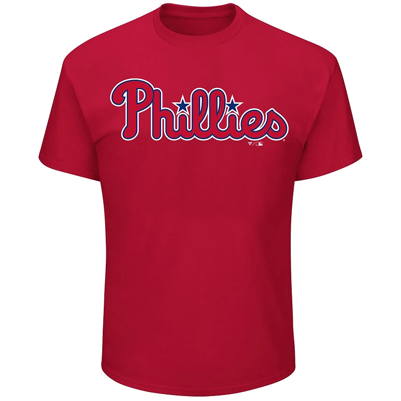 Men's Profile Trea Turner Red Philadelphia Phillies Big & Tall Name Number T-Shirt