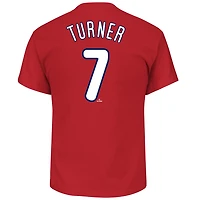 Men's Profile Trea Turner Red Philadelphia Phillies Big & Tall Name Number T-Shirt