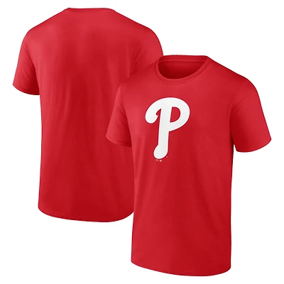 Men's  Red Philadelphia Phillies Official Logo T-Shirt