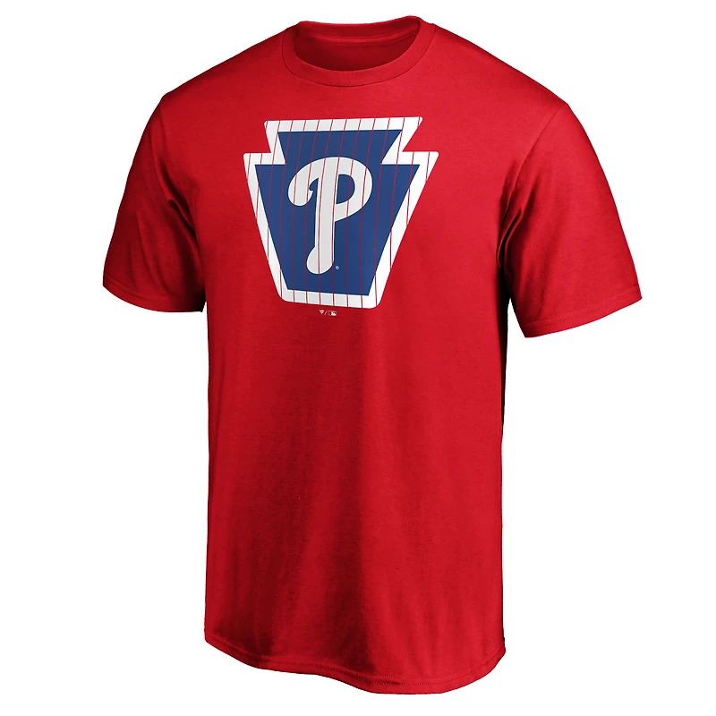 T-shirt rouge Adrenaline pour homme des Phillies de Philadelphie