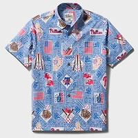 Men's Reyn Spooner  Blue Philadelphia Phillies Americana Button-Up Shirt