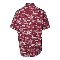 Chemise boutonnée Kekai de la collection Cooperstown des Phillies Philadelphie Reyn Spooner bordeaux pour hommes