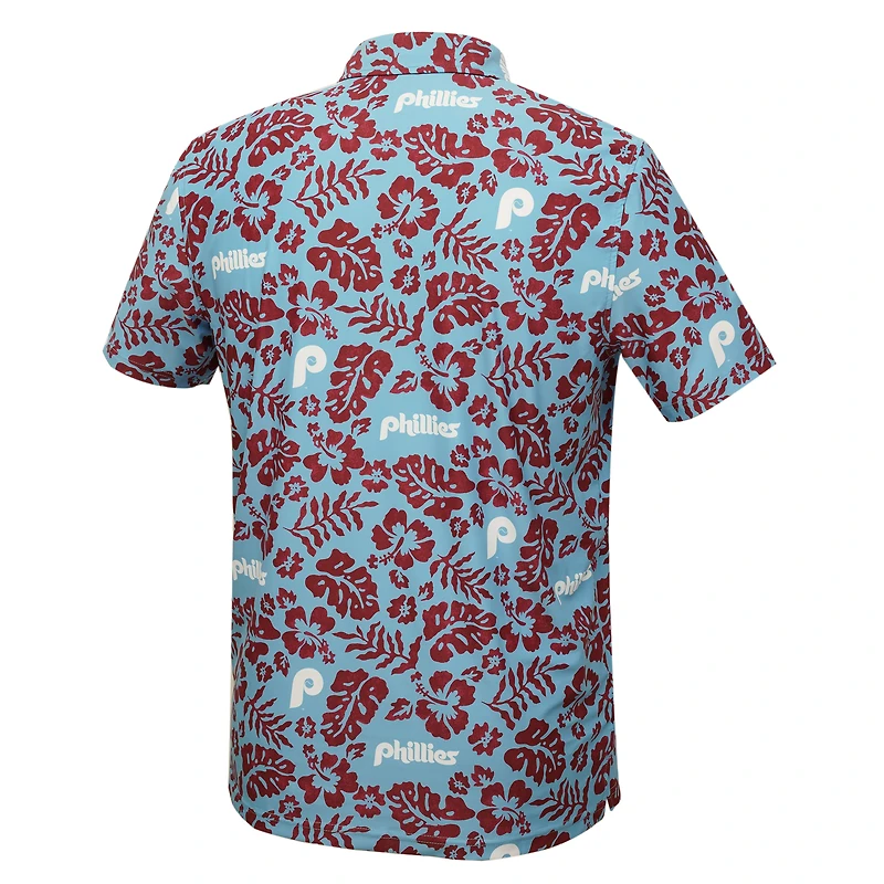 Men's Reyn Spooner Light Blue Philadelphia Phillies Big & Tall Cooperstown Collection PUA Performance Polo