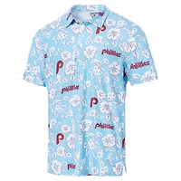Polo de performance Reyn Spooner pour hommes, bleu clair, Phillies Philadelphie, collection Cooperstown