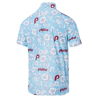 Polo de performance Reyn Spooner pour hommes, bleu clair, Phillies Philadelphie, collection Cooperstown