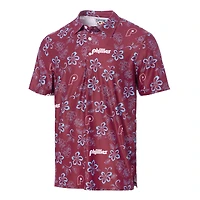 Polo Performance Reyn Spooner bordeaux pour homme des Phillies de Philadelphie la collection Cooperstown