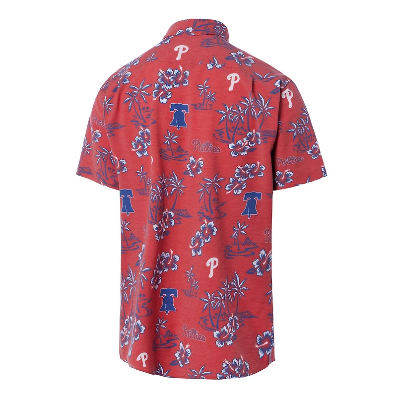 Chemise boutonnée Kekai des Phillies de Philadelphie Reyn Spooner rouge pour hommes