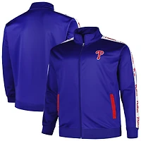 Royal Phillies de Philadelphie Big & Tall Veste survêtement entièrement zippée en tricot pour homme