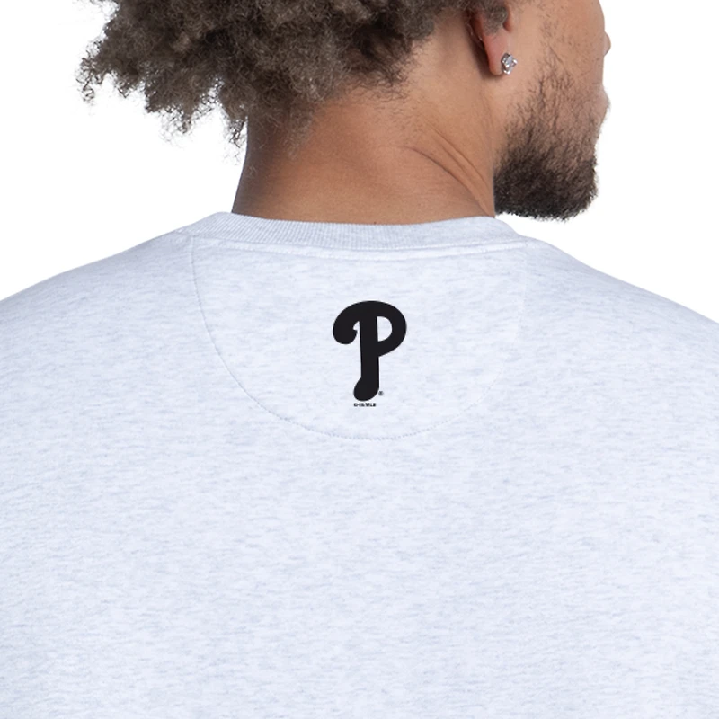 Sweat-shirt en molleton bleu glacier Starter pour homme, motif visage des Phillies de Philadelphie.