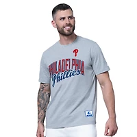 Lot de deux t-shirts Starter rouges/gris chiné Philadelphia Phillies pour hommes