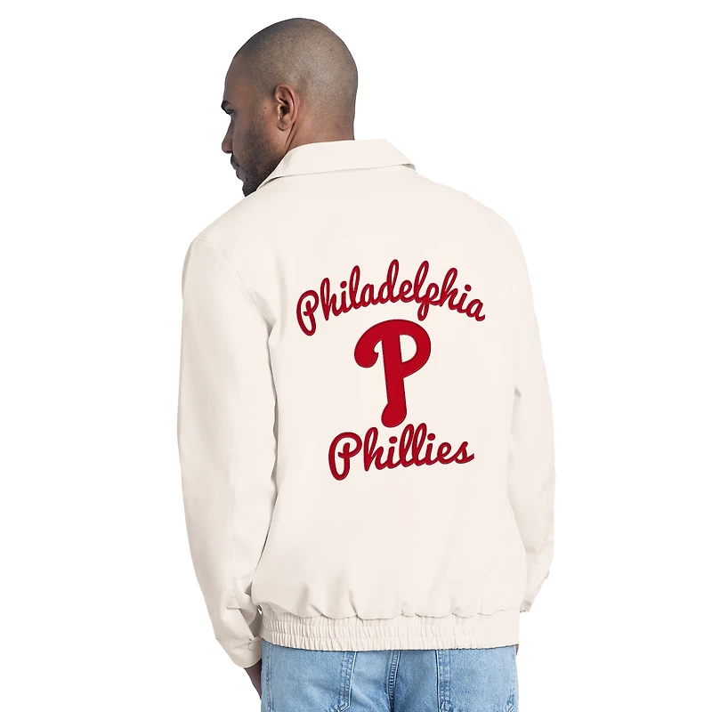 Men's Starter  White Philadelphia Phillies Franchise Lightweight Full-Zip Jacket