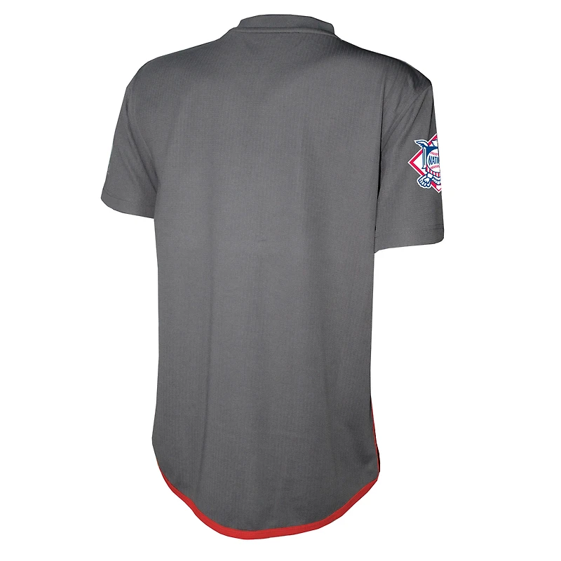 Maillot à col en V de l'équipe des Phillies Philadelphie Stitches anthracite pour hommes