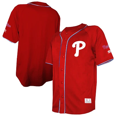Maillot de mode pour homme Stitches Red Philadelphia Phillies, couleur l'équipe, entièrement boutonné
