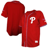 Maillot de mode pour homme Stitches Red Philadelphia Phillies, couleur l'équipe, entièrement boutonné