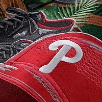 Chemise boutonnée en soie Tommy Bahama grise pour homme, motif Hit and Run des Philadelphia Phillies