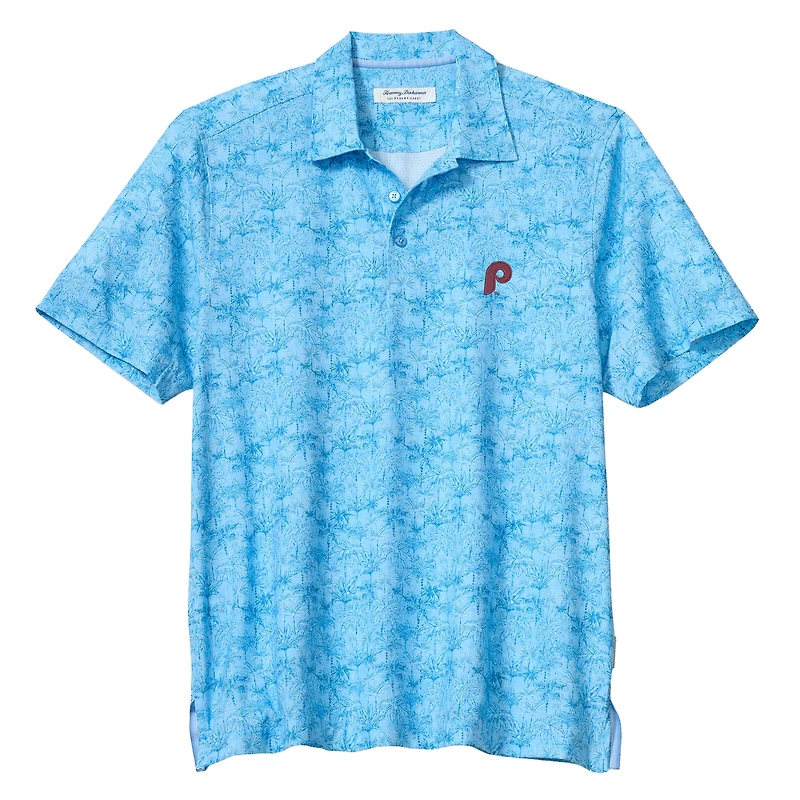 Polo Tommy Bahama bleu clair Philadelphia Phillies Coast Palm Retreat IslandZone pour homme