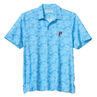 Polo Tommy Bahama bleu clair Philadelphia Phillies Coast Palm Retreat IslandZone pour homme