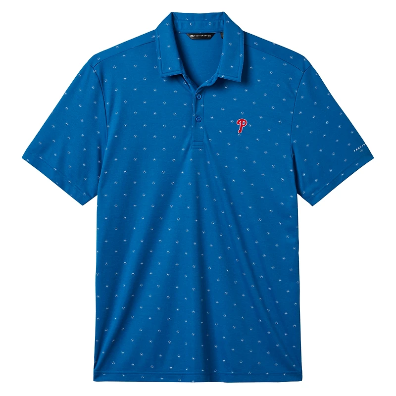 Men's TravisMathew Royal Philadelphia Phillies Crowd Roar Tri-Blend Polo