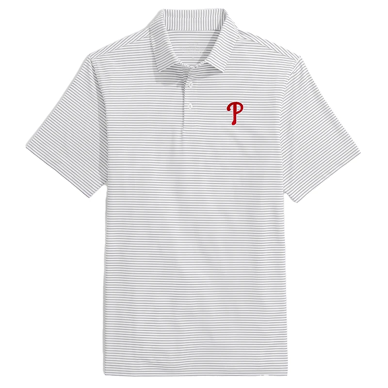 Men's Vineyard Vines Gray Philadelphia Phillies Bradley Stripe Polo