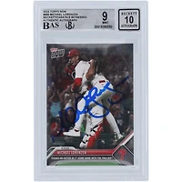 Michael Lorenzen Philadelphia Phillies Autographié Topps 2023 Lance Maintenant No-Hitter #685 Beckett Fanatics Witnessed Authenticed 9/10 Card