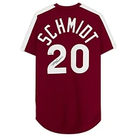 Mike Schmidt Burgundy Philadelphia Phillies Autographed Mitchell & Ness Authentic Jersey