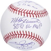 Mike Schmidt, Jimmy Rollins and Bryce Harper Philadelphia Phillies Autographed Baseball with Multiple Inscriptions 