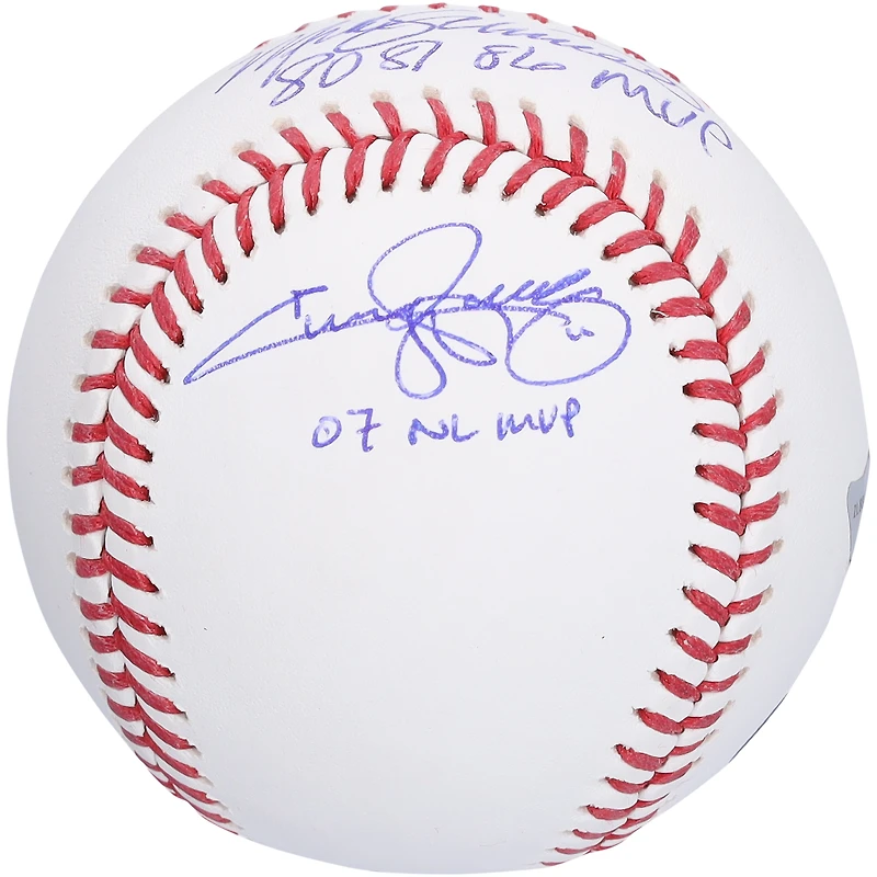 Mike Schmidt, Jimmy Rollins and Bryce Harper Philadelphia Phillies Autographed Baseball with Multiple Inscriptions 