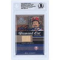Mike Schmidt Philadelphia Phillies Autographié 2003 Donruss Diamond Kings Diamond Cut Collection GU Relic #DC-96 #/500 Beckett Fanatics Witnessed Authenticated 10 Card