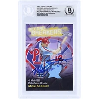Mike Schmidt Philadelphia Phillies Autographed 2003 Topps Chrome Record Breaker Relic #RBCA-MS Beckett Fanatics Witnessed Authenticated Card