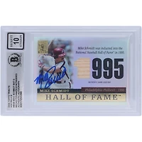 Mike Schmidt Philadelphia Phillies autographié 2004 Topps Tribute Hall of Fame Bat Relic #TR-MSB Beckett Fanatics Witnessed Authenticated 10 Card