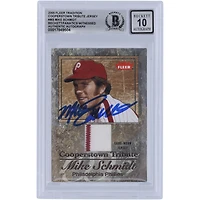 Mike Schmidt Philadelphia Phillies Autographed 2005 Fleer Tradition Cooperstown Tribute Jersey Relic #CT-MS Beckett Fanatics Witnessed Authenticated 10 Card