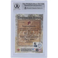 Mike Schmidt Philadelphia Phillies Autographed 2005 Fleer Tradition Cooperstown Tribute Jersey Relic #CT-MS Beckett Fanatics Witnessed Authenticated 10 Card