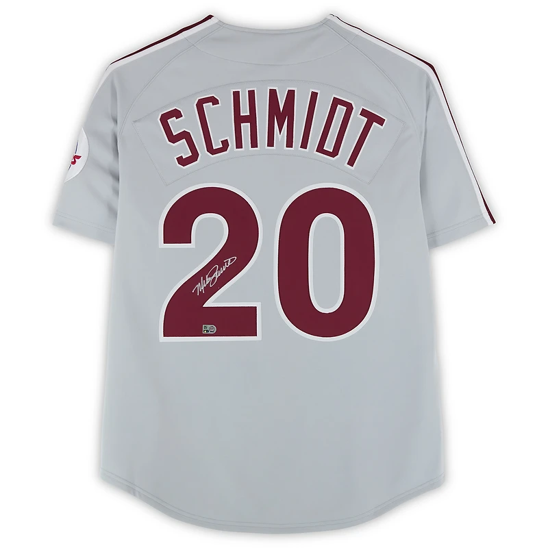 Mike Schmidt Philadelphia Phillies Autographed Gray Mitchell & Ness Authentic Jersey
